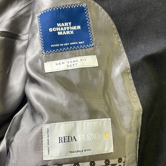⭐️NWT (895) Hart Schaffner Marx New York Fit Reda Flexo Italian wool blazer 44R - Picture 6 of 11